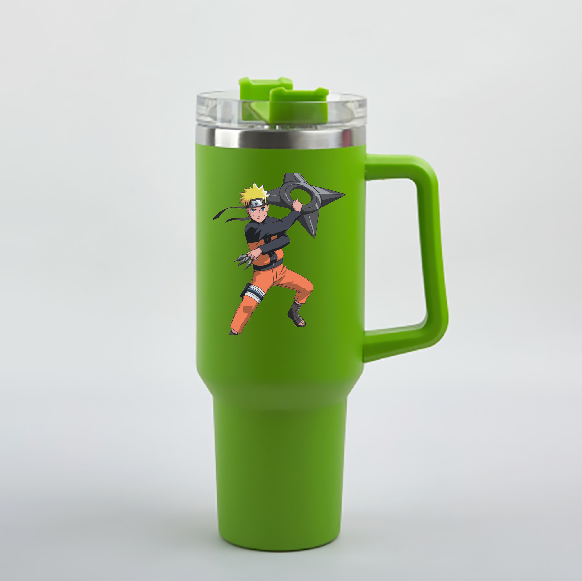 （画像用） NARUTO -ナルト- うずまき ナルト Uzumaki Naruto 1200mL車用タンブラー - クリスタルステッカー（プラスチックストロー付き）